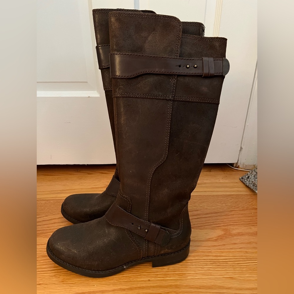 UGG Dayle Tall Boots, Size 8, Dark Brown